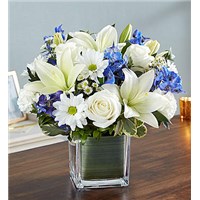 healing-tears-blue-and-white-flower-arrangement-funeral-gifts